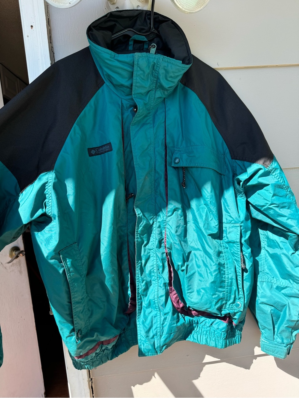 vintage columbia sportswear color block jacket size large
